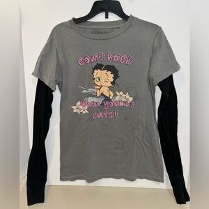 Betty Boop long sleeve top size L vintage